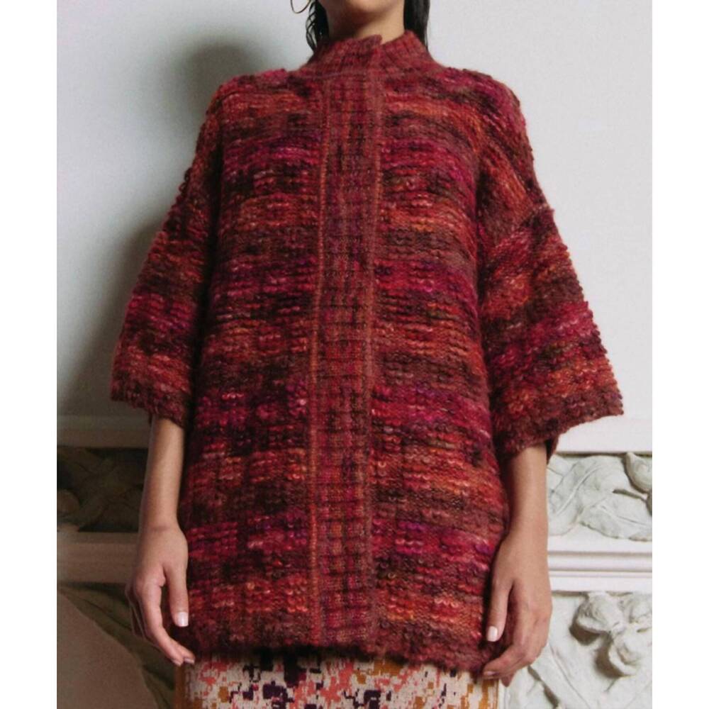NEW ALPACA COLLECTION simone cardigan in multi red
